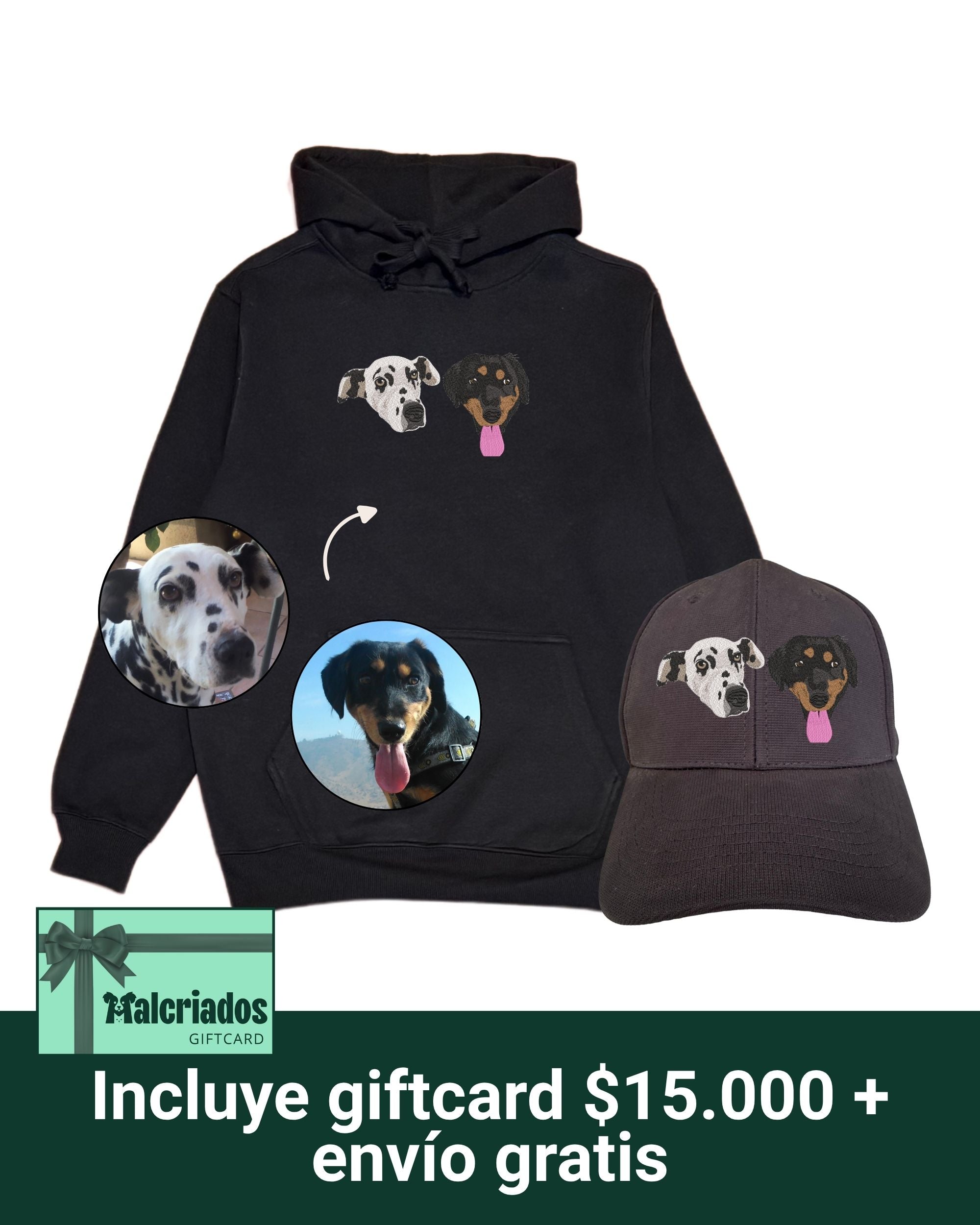 Pack con 2 regalones bordados: Hoodie + Jockey