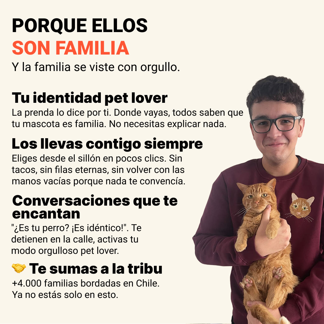 Polerón polo bordado con retrato de mascota