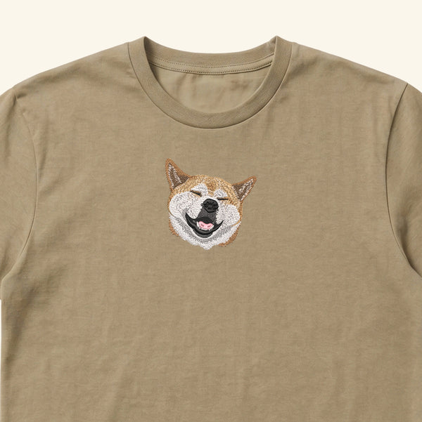 Polera bordada con retrato de mascota