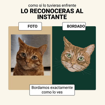 Polera bordada con retrato de mascota