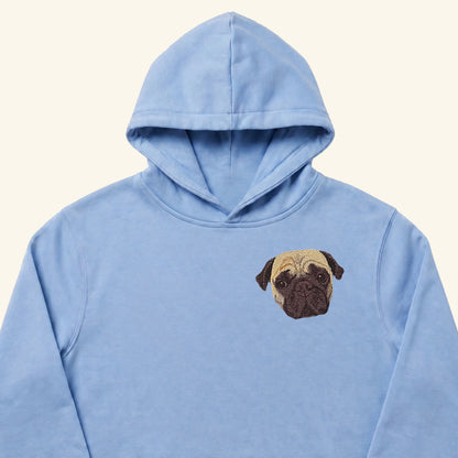 Hoodie bordado con retrato de mascota