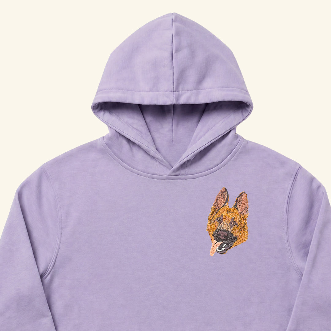 Hoodie bordado con retrato de mascota