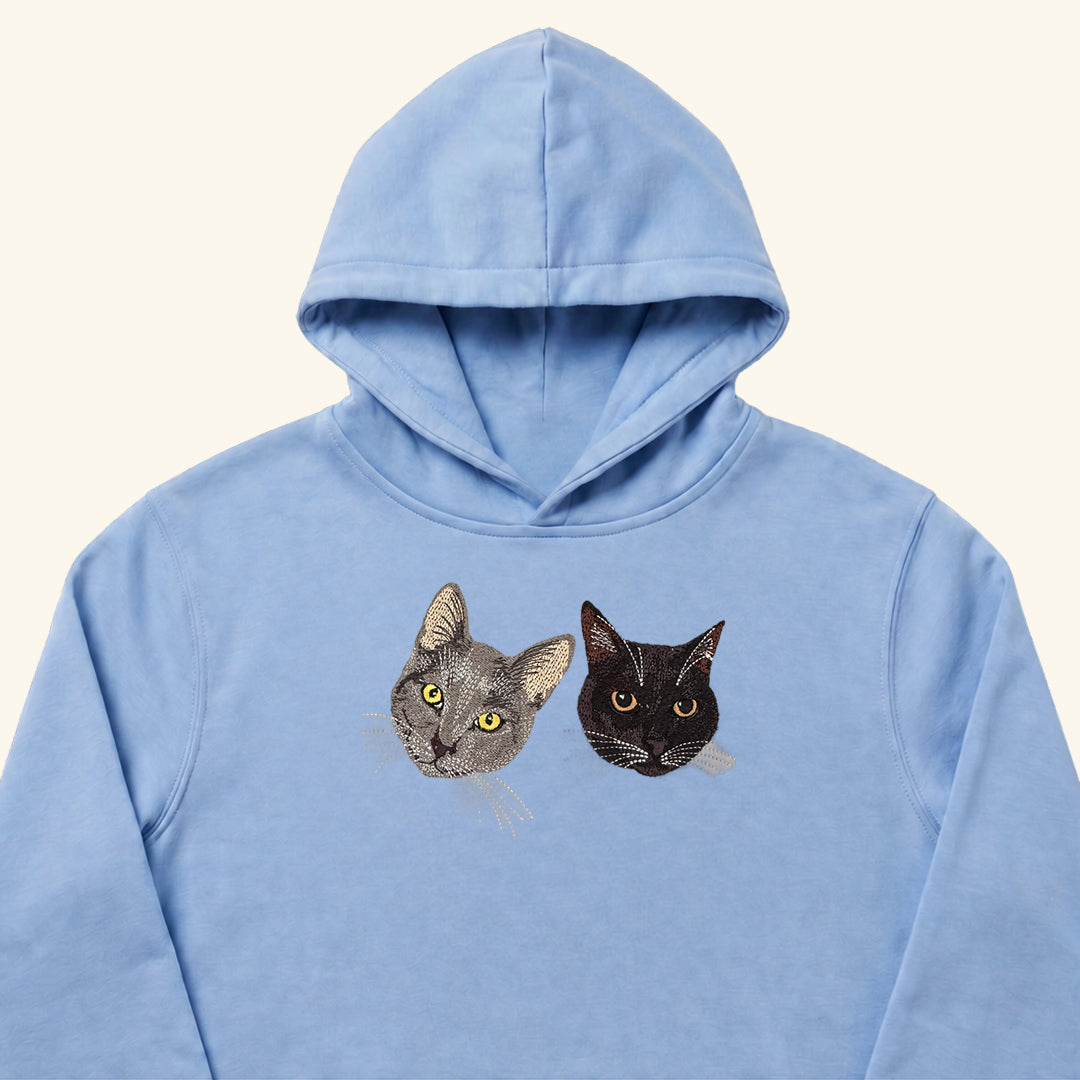 Hoodie bordado con retrato de mascota