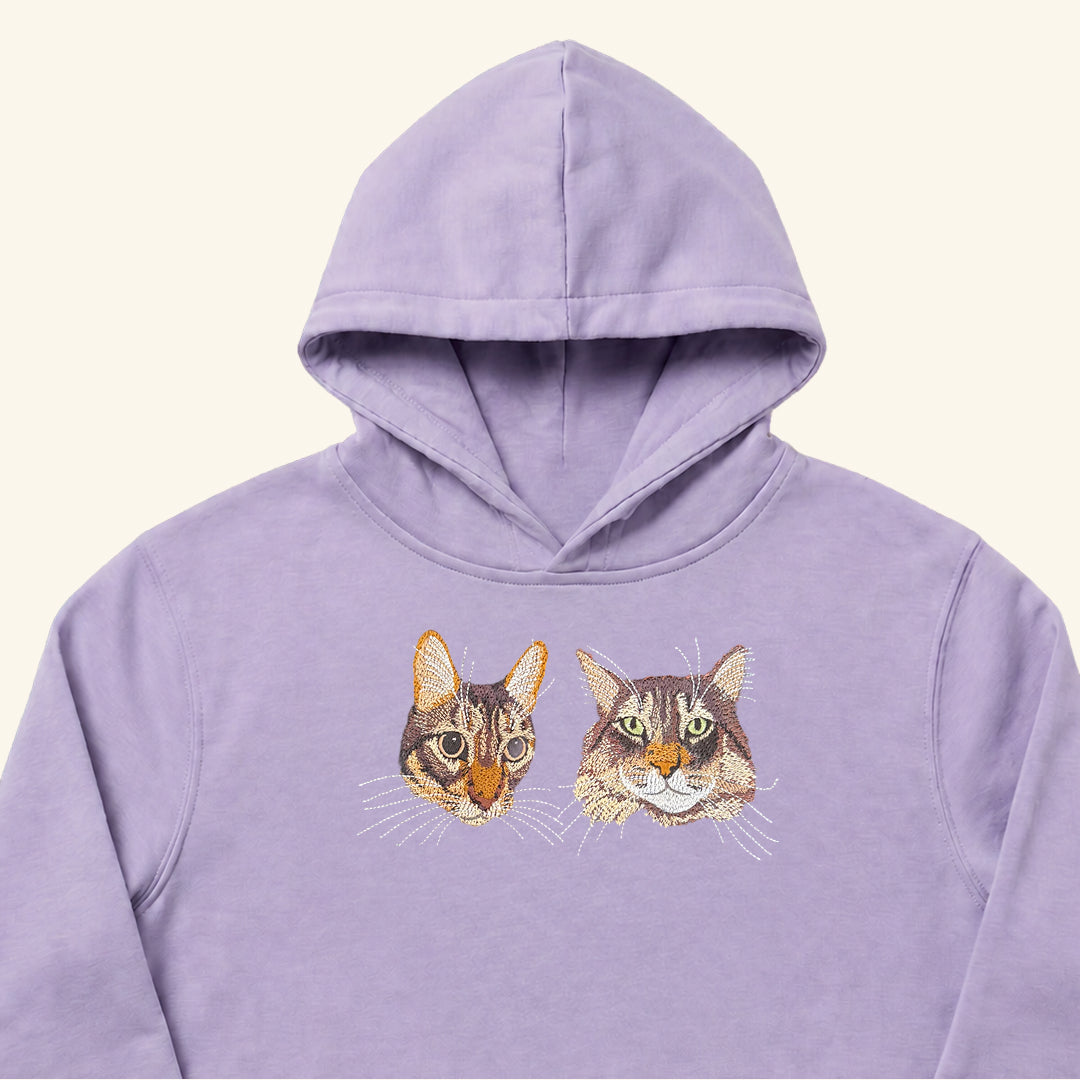 Hoodie bordado con retrato de mascota