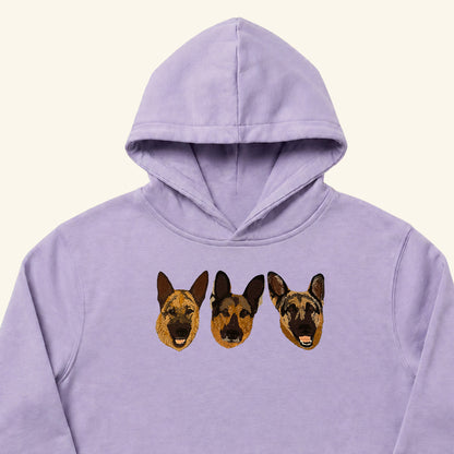 Hoodie bordado con retrato de mascota