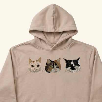 Hoodie bordado con retrato de mascota