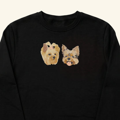 Polerón polo bordado con retrato de mascota
