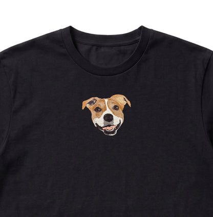 Polera bordada con retrato de mascota