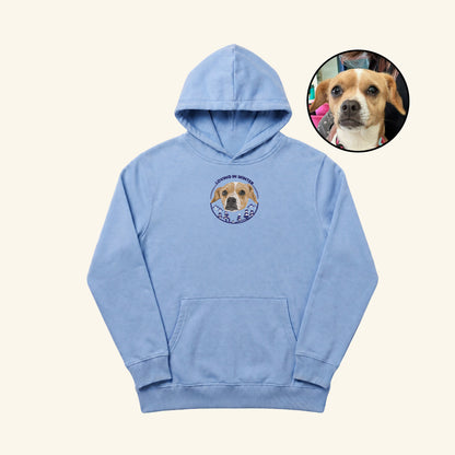 Hoodie Edición Invierno con Retrato de Mascota Bordado