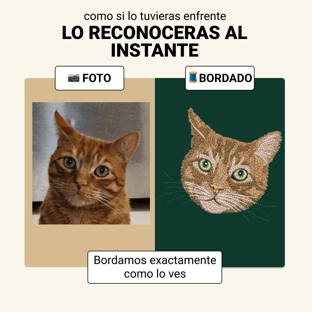 Hoodie bordado con retrato de mascota