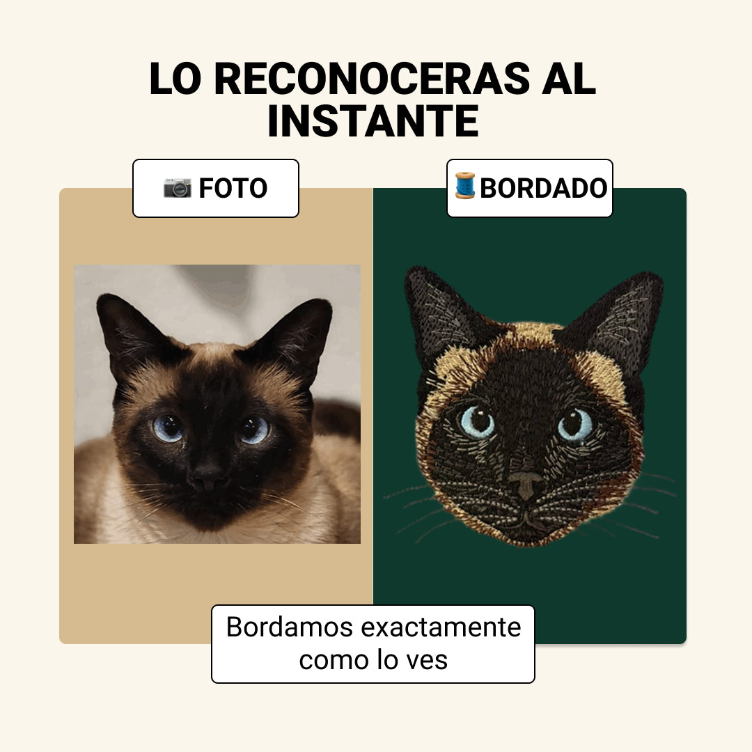 Polerón polo bordado con retrato de mascota