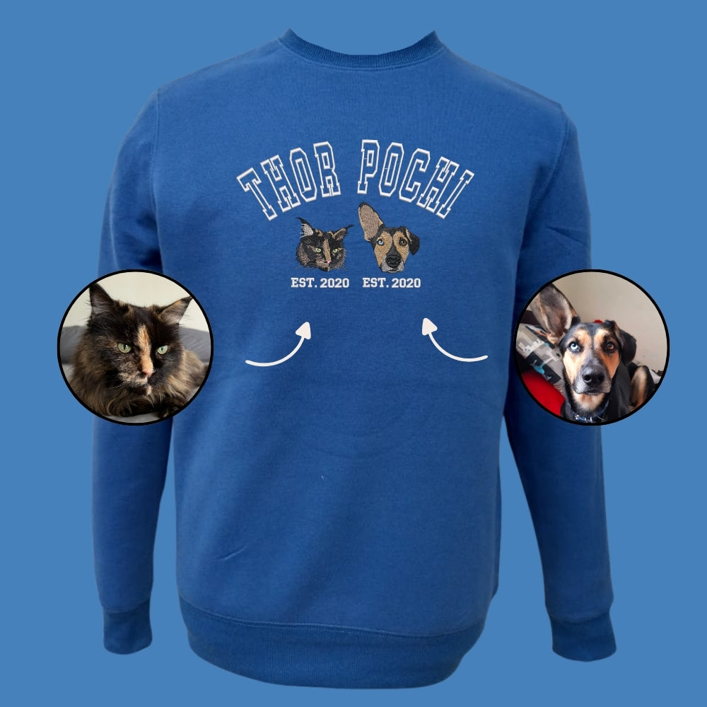 Polo estilo college con 2 regalones bordados