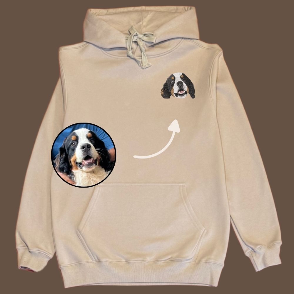 Hoodie con 1 regalón bordado