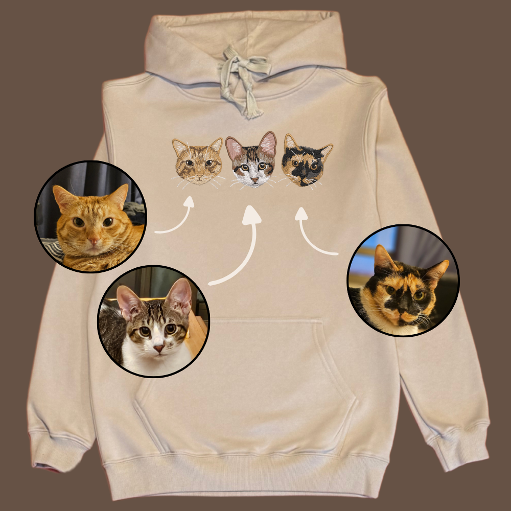 Hoodie con 3 regalones bordados