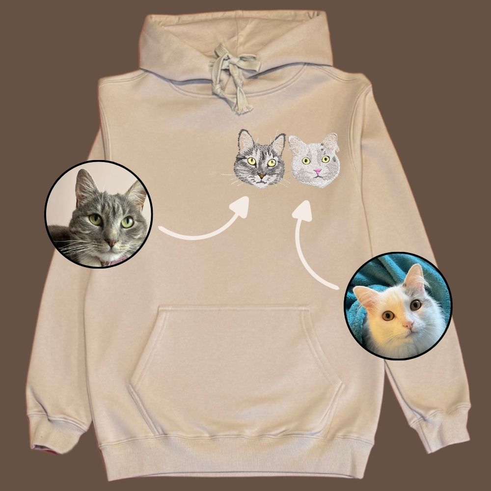 Hoodie con 2 regalones bordados