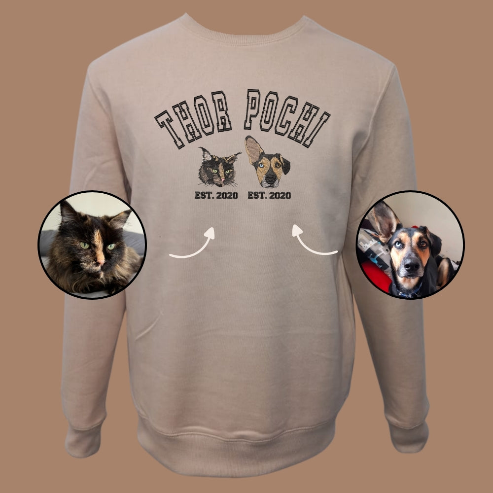 Polo estilo college con 2 regalones bordados