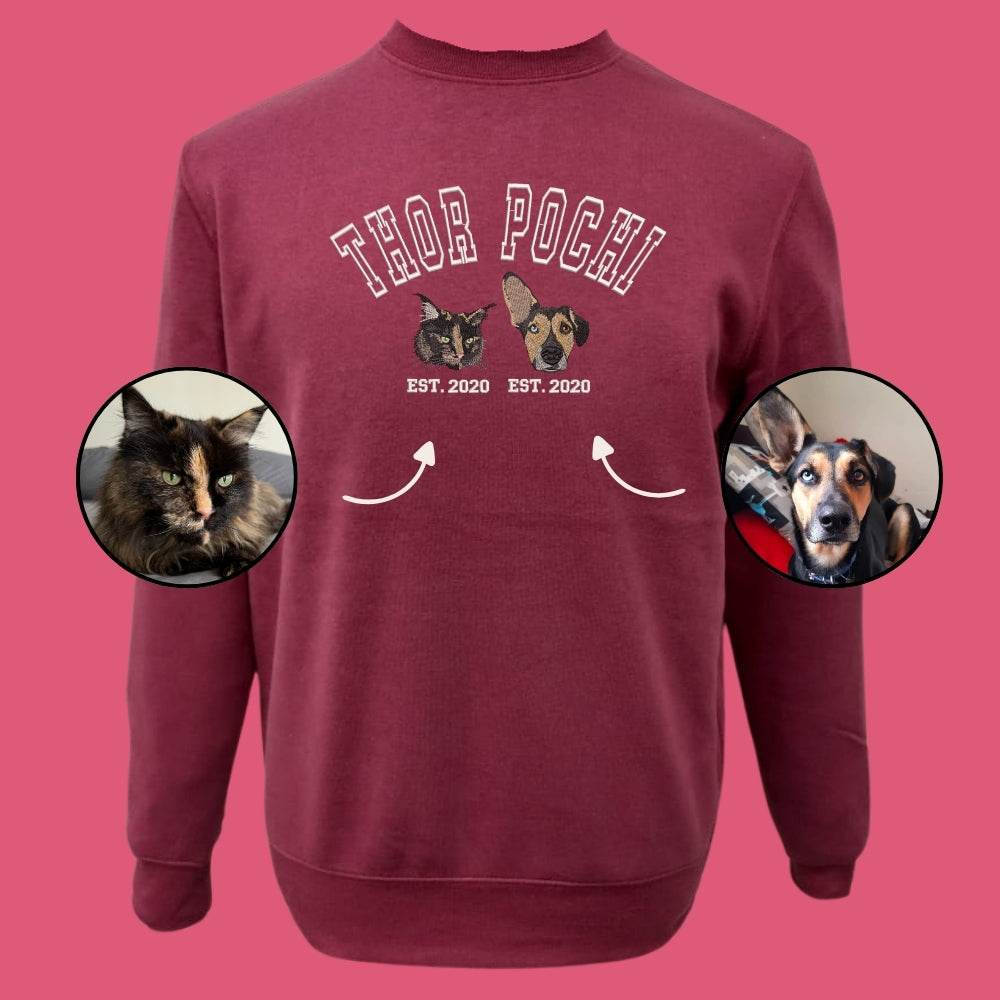 Polo estilo college con 2 regalones bordados