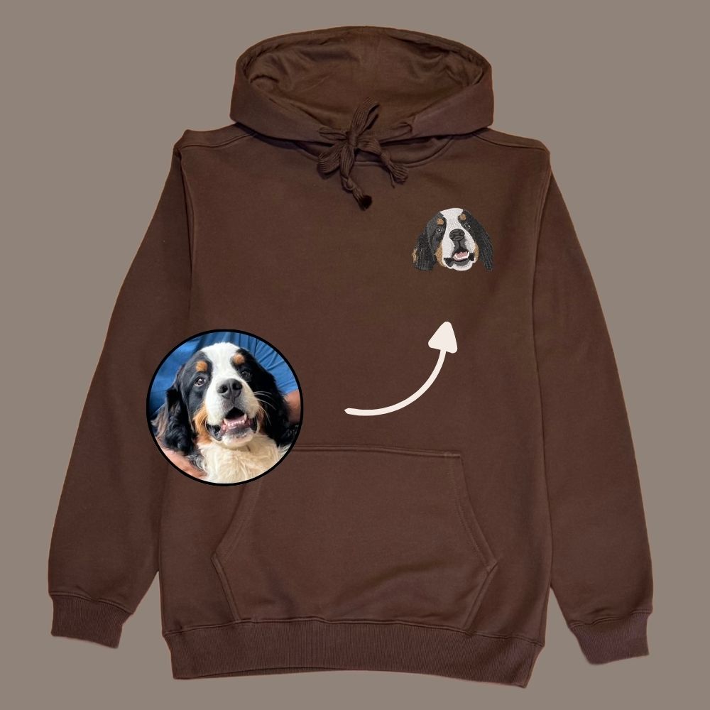 Hoodie con 1 regalón bordado