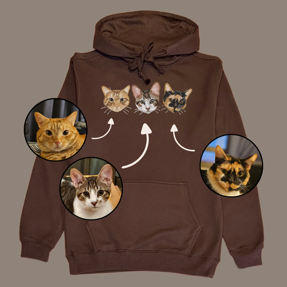 Hoodie con 3 regalones bordados