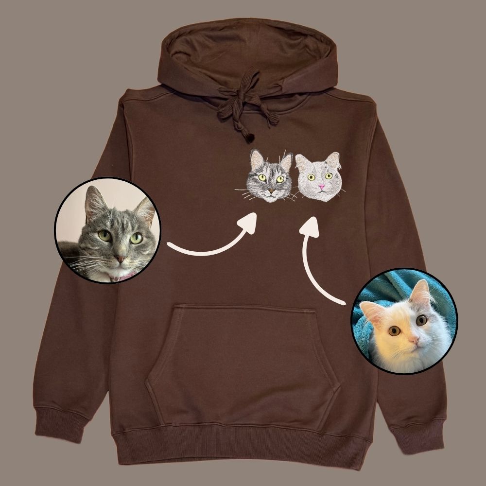 Hoodie con 2 regalones bordados