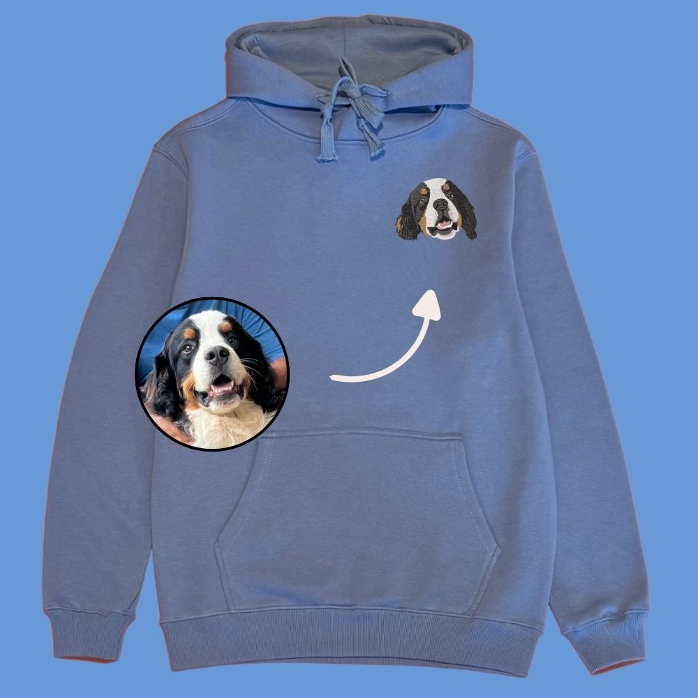 Hoodie con 1 regalón bordado