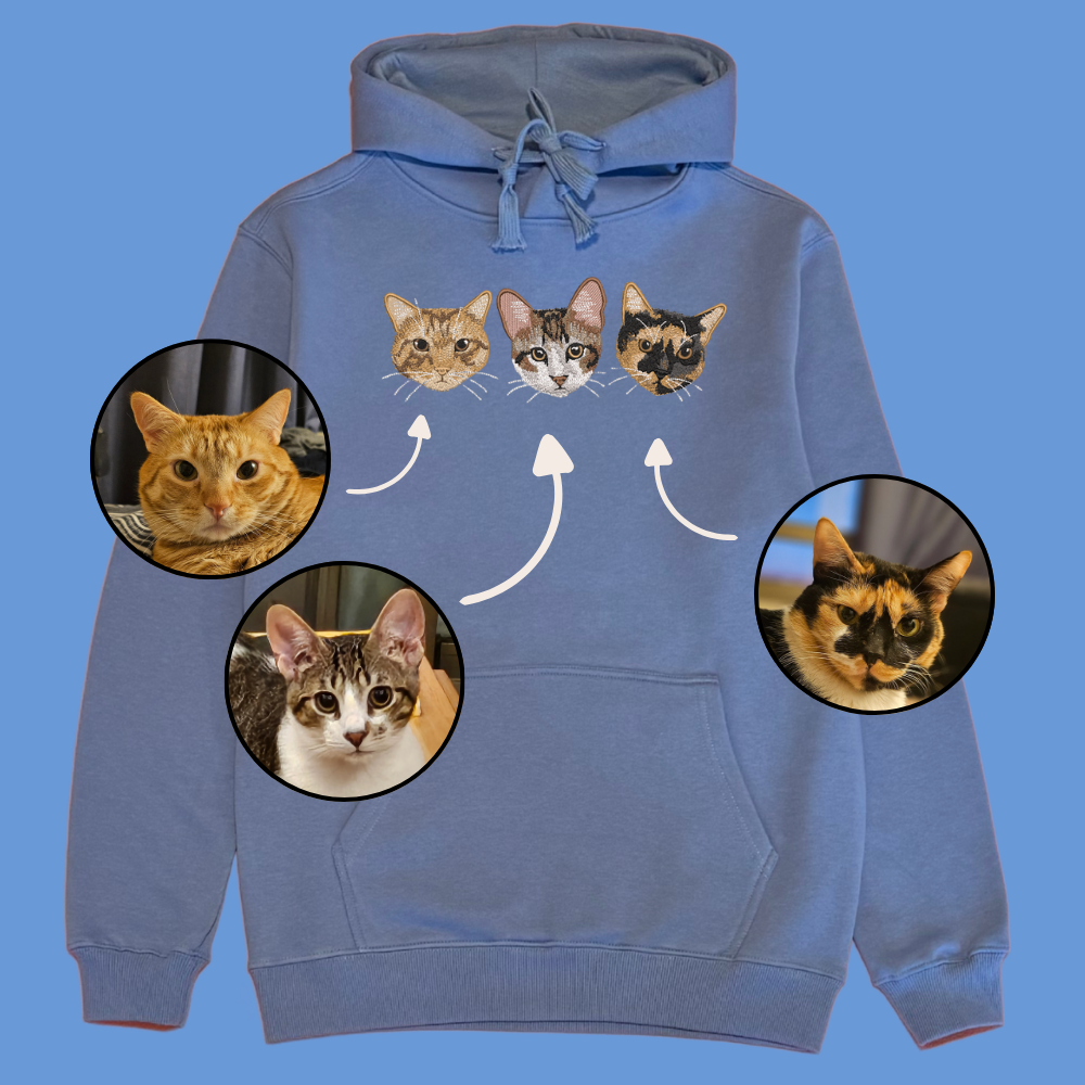 Hoodie con 3 regalones bordados