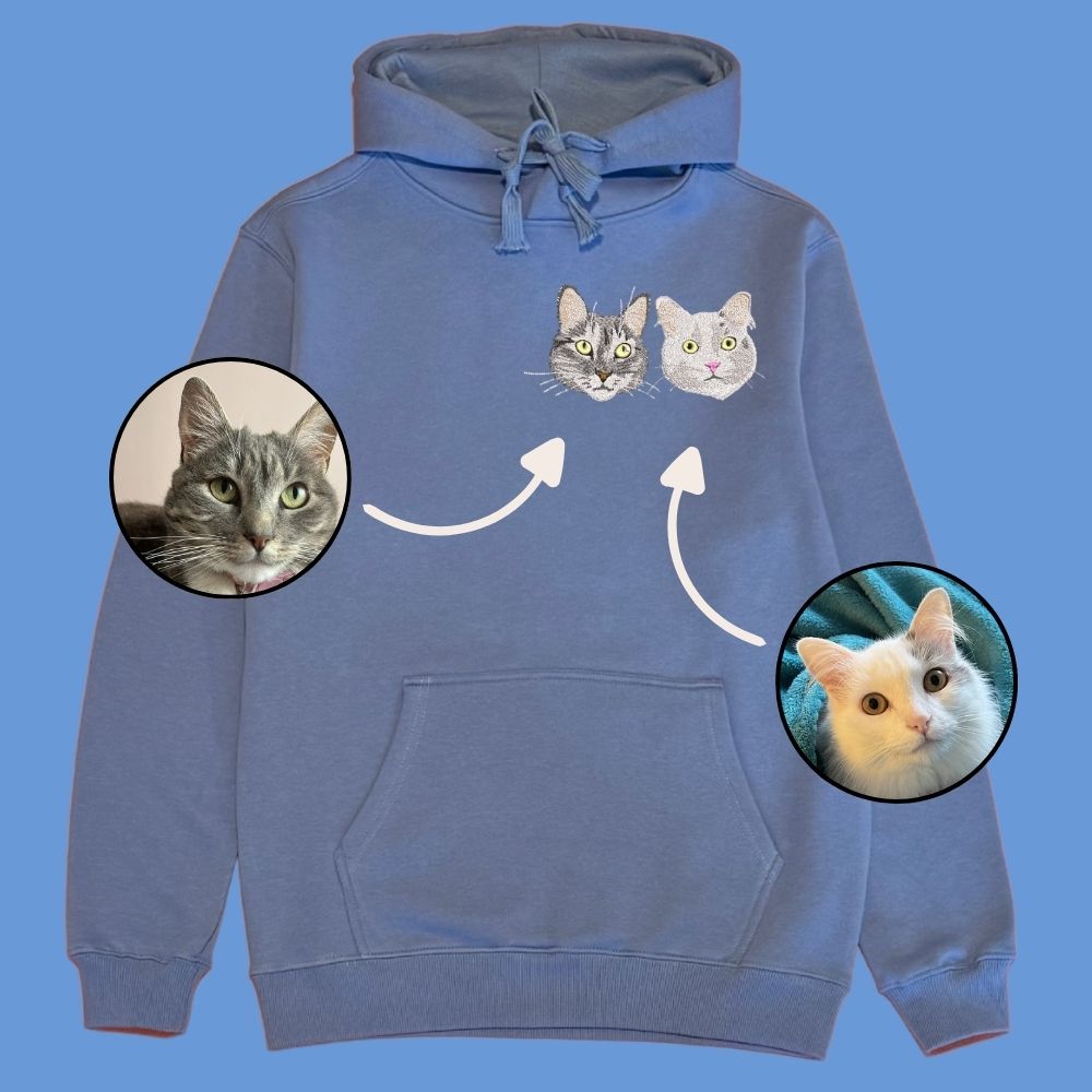 Hoodie con 2 regalones bordados