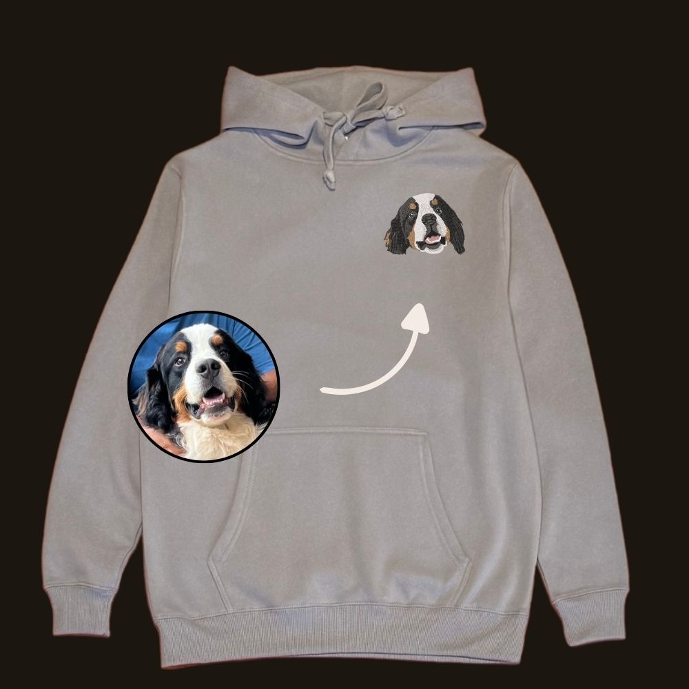 Hoodie con 1 regalón bordado