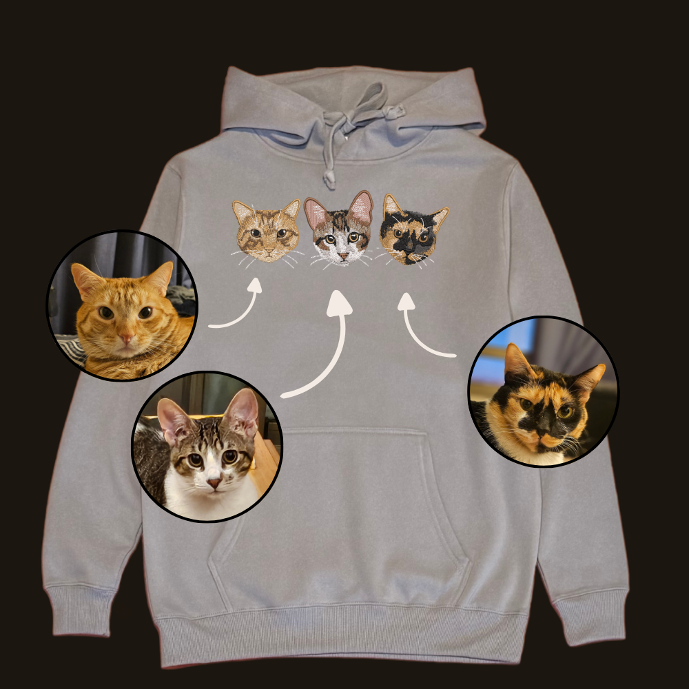 Hoodie con 3 regalones bordados