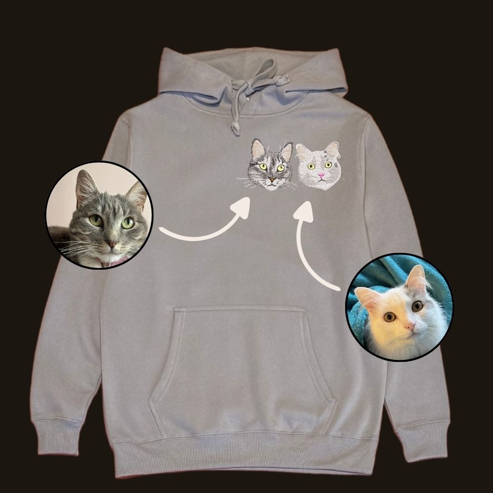 Hoodie con 2 regalones bordados