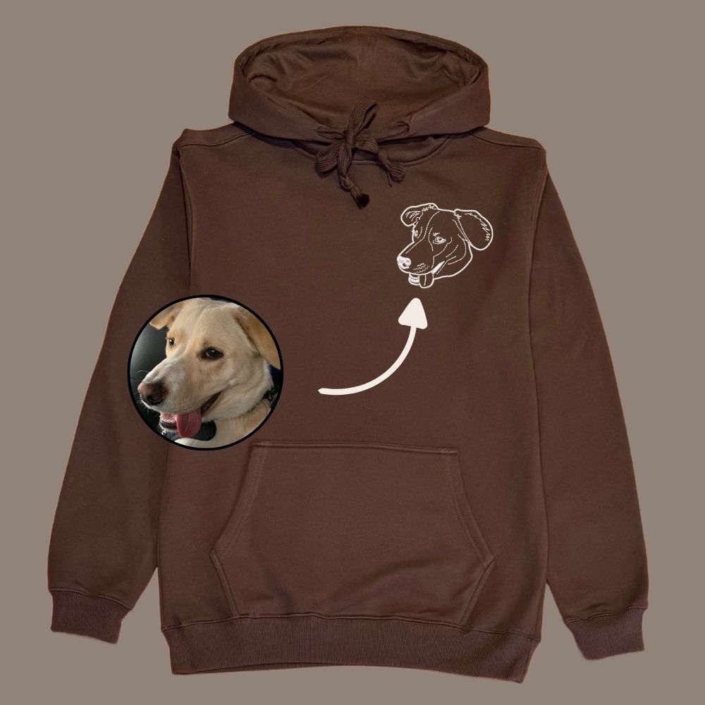 Hoodie con 1 regalón bordado lineal
