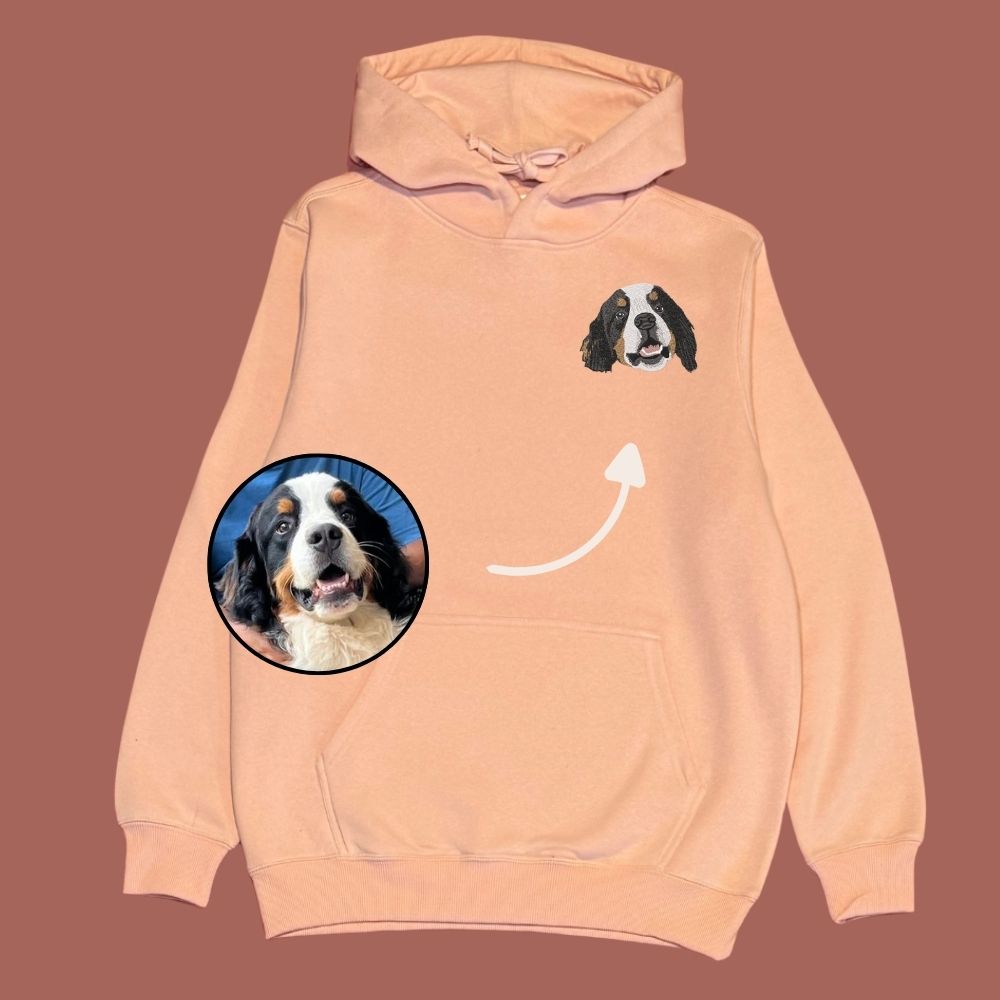 Hoodie con 1 regalón bordado