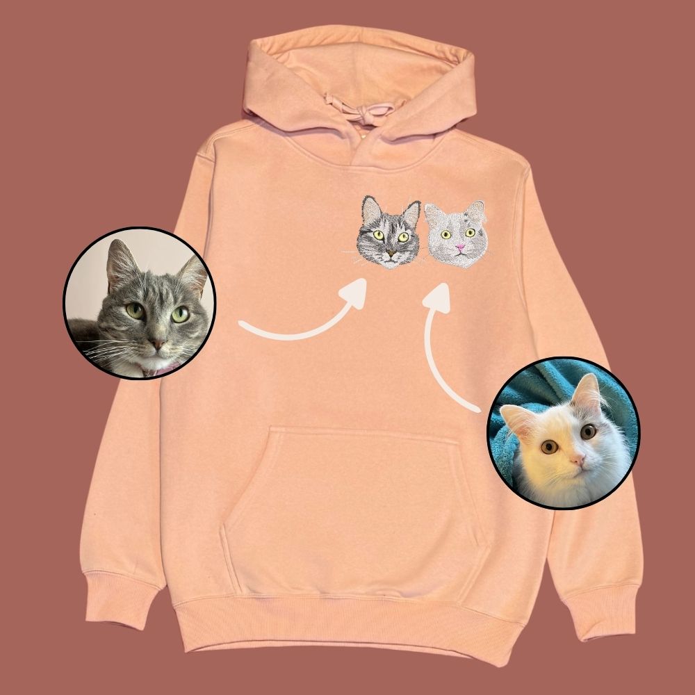 Hoodie con 2 regalones bordados