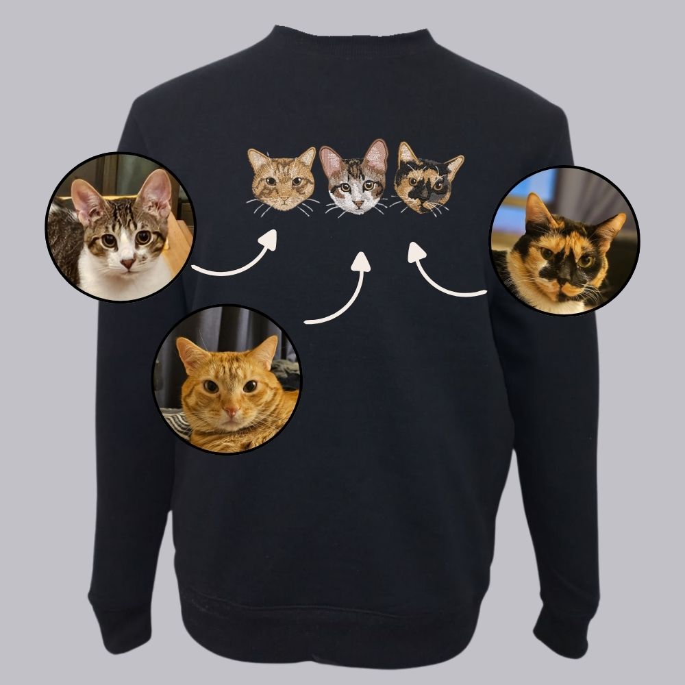 Polo con 3 mascotas bordadas