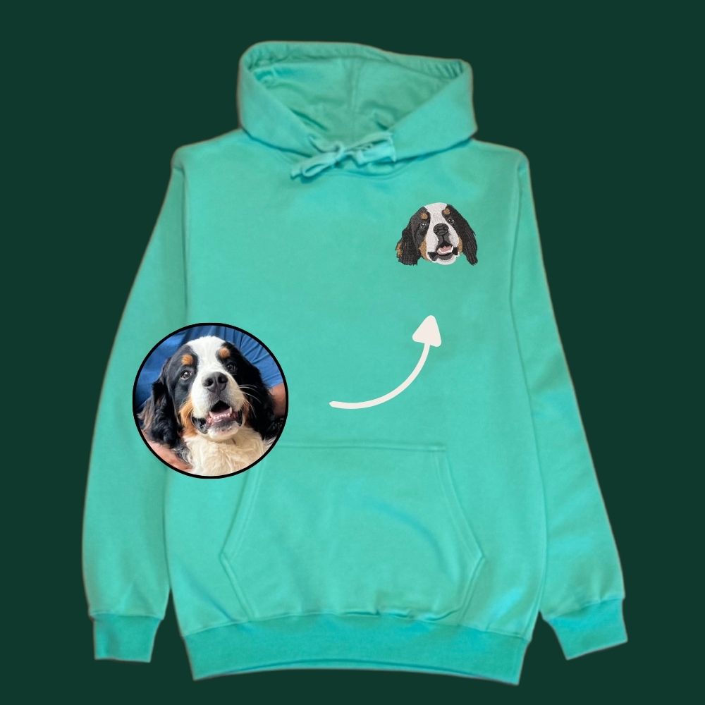 Hoodie con 1 regalón bordado