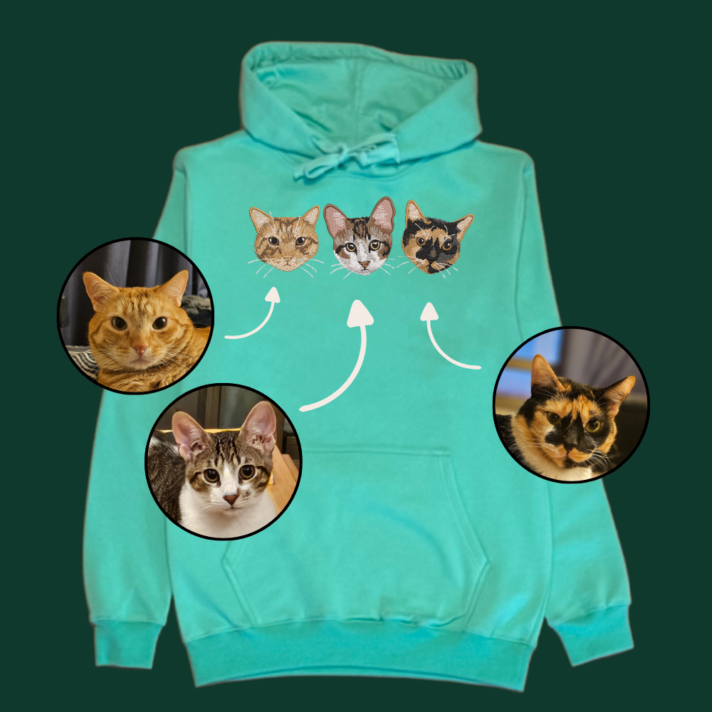 Hoodie con 3 regalones bordados