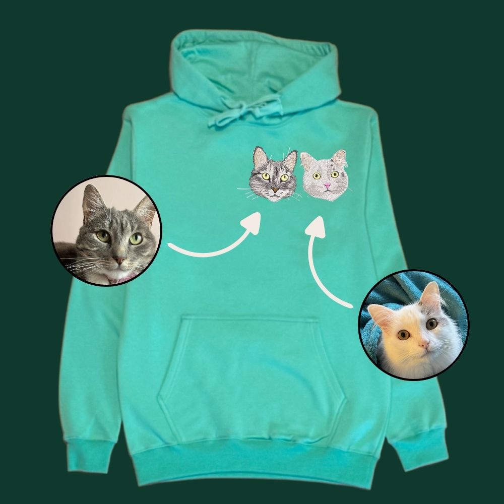 Hoodie con 2 regalones bordados