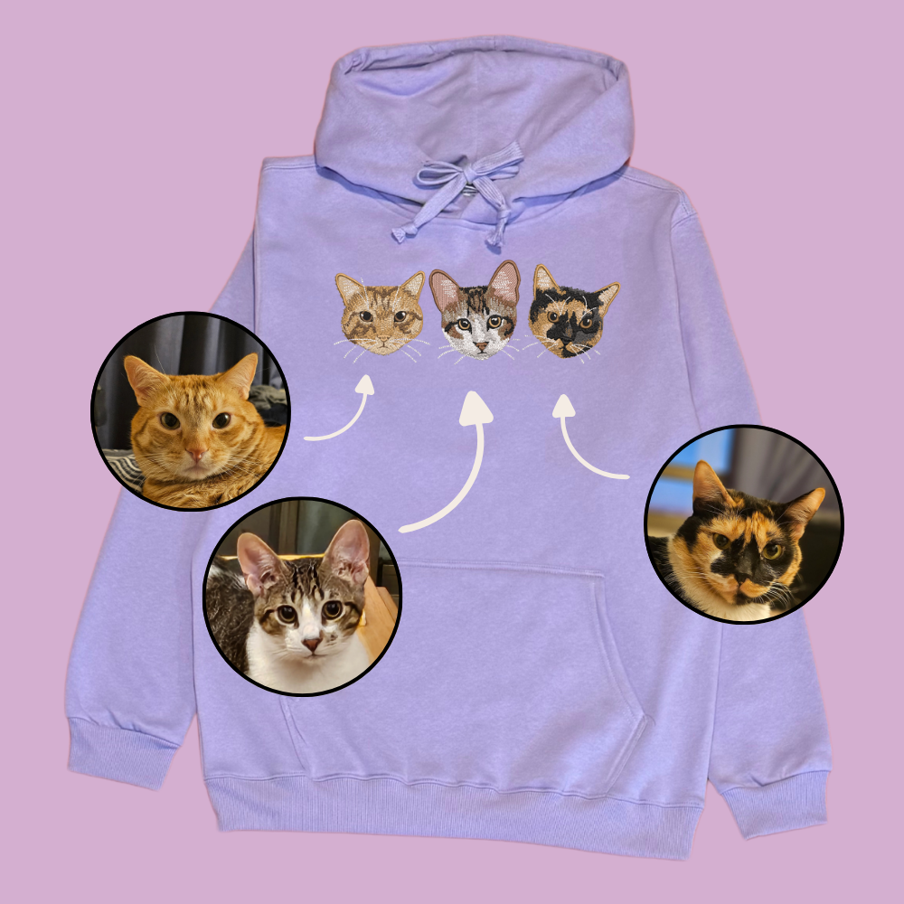 Hoodie con 3 regalones bordados